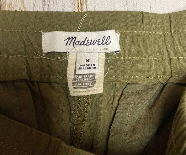 Madewell Track Trousers Pull On Joggers in Olive Green Size Medium