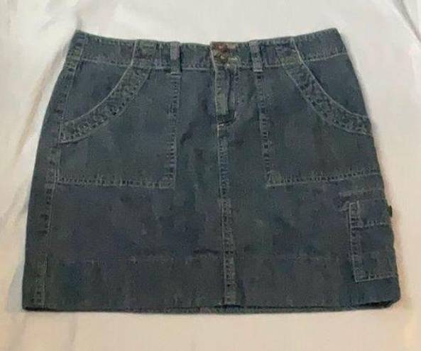 Krass&co GH Bass &  Womens Blue Denim Chambray Skirt SZ 8