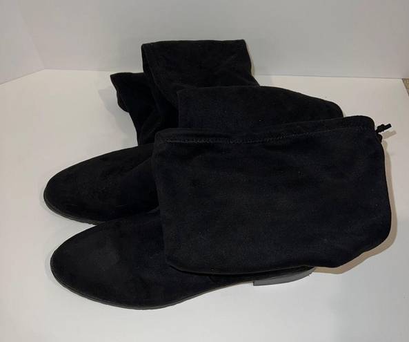 Unisa Over The Knee Black Suede Boots