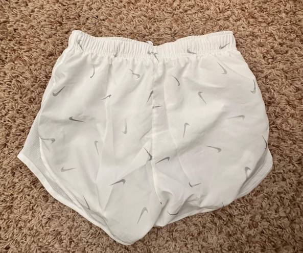 Nike White Swoosh White Shorts