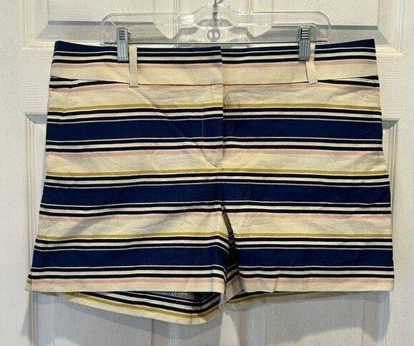 The Loft NWT Riviera Shorts Cotton Blue Pink Stripes Nautical 4” Inseam Women’s 14
