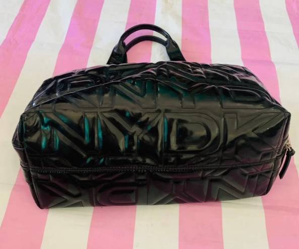 DKNY Patent Leather Quilted Duffle Bag