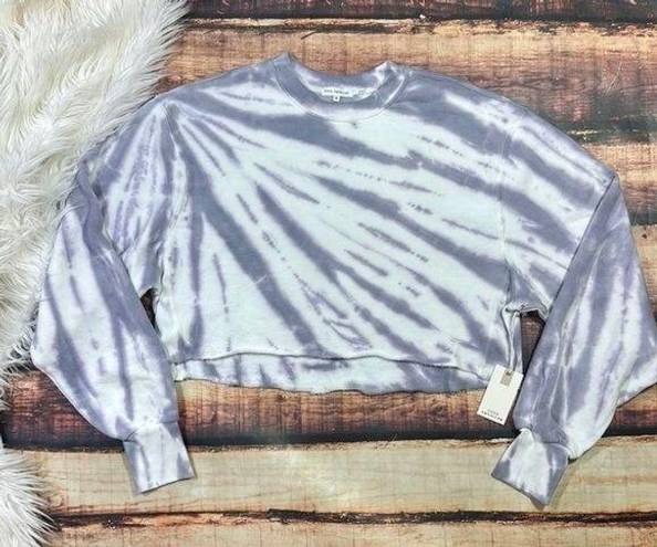 Good American  Cropped & Cool Tie Dye Sweatshirt