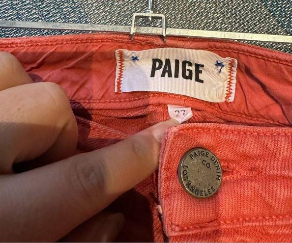 Paige  Jeans Troy Boy Style - Size 27 - Orange/Pink - Boyfriend Fit