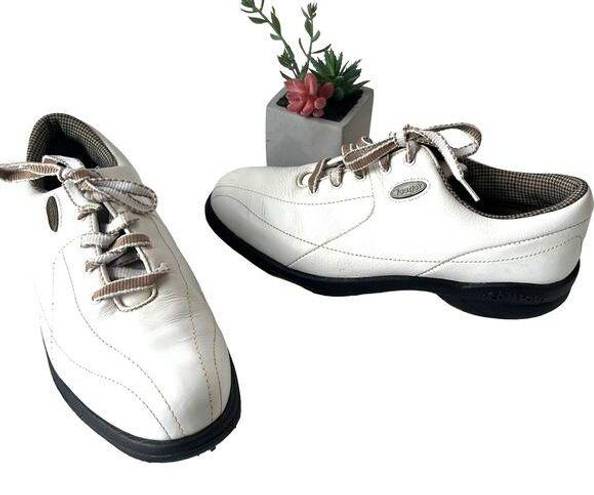 FootJoy  Extra Comfort Golf Womens Shoes Size 7.5W White 98599 Lace Up Spikes