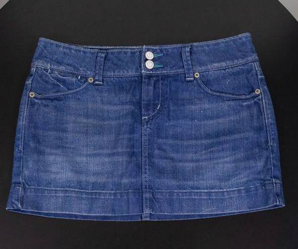 American Eagle Y2K Low Rise Denim  Mini Skirt