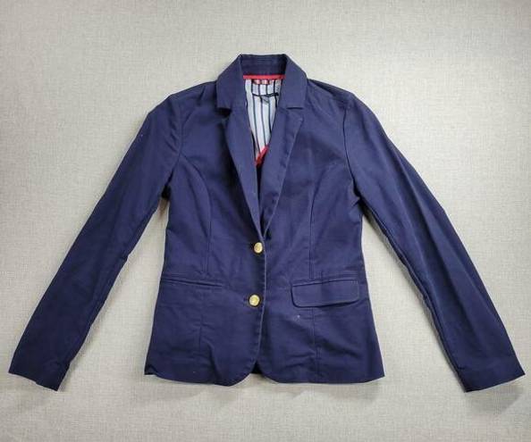 Tommy Hilfiger  Womens Blazer Size 4 Blue Tailored Fit Gold Buttons Career Work