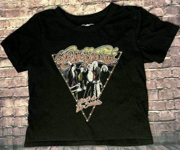 Aerosmith Black Women’s Crop Top