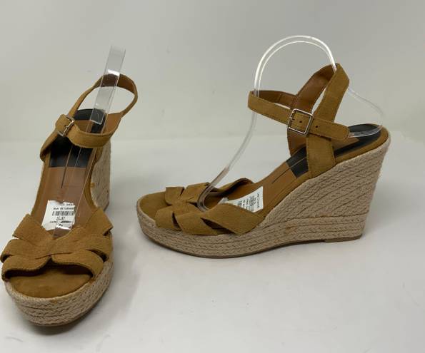 DV by Dolce Vit Dolce Vita Genuine Suede Leather Open Toe Jute Woven Wedges High Heels Shoes 11