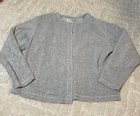 New York Laundry Gray Button Front Sweater