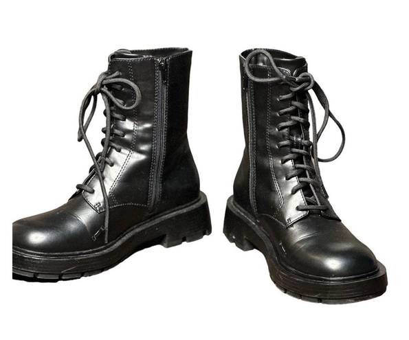 Charles and Keith  Black Platform Lace Up Combat Boots