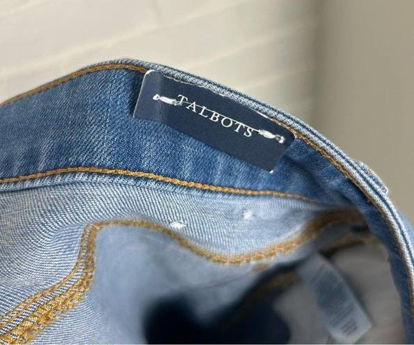 Talbots NWOT  Classic Denim Wash Straight Leg Cropped Jeans Size 14