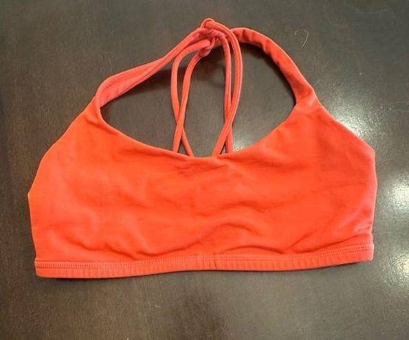 Lululemon red sports bra no padding size 4