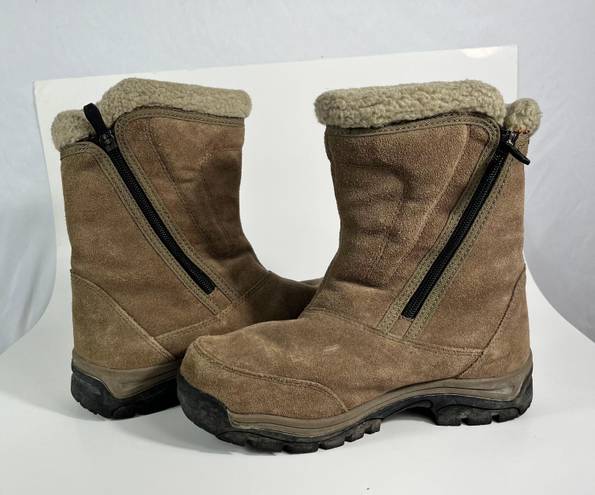 Sorel Women's Waterfall Suede Leather Sherpa Lined Winter Hiking Boots Size 7.5