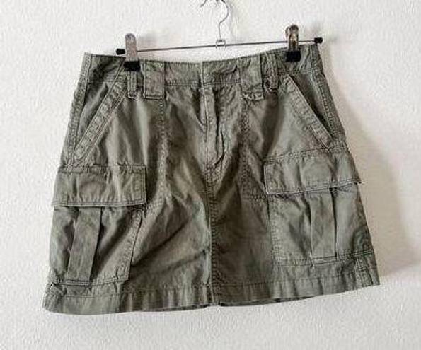 American Eagle  Cargo Grunge Mini Skirt Army Green Olive size 4 pockets