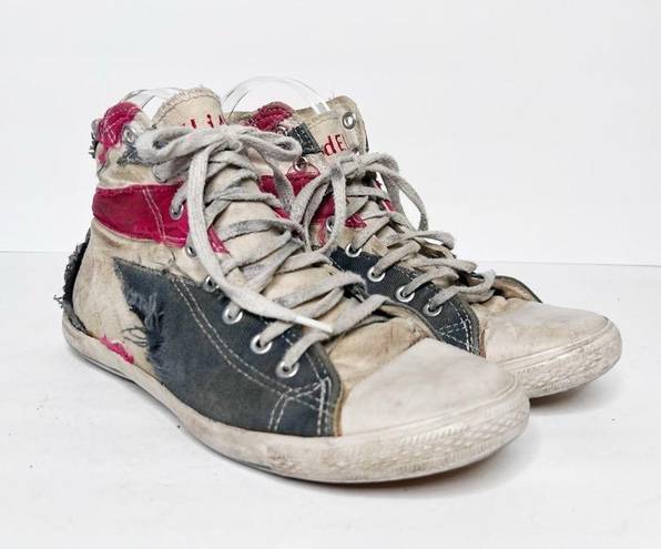 Dolls Kill Vintage Y2K Delias by  British Flag Canvas High Top Sneakers Size 9