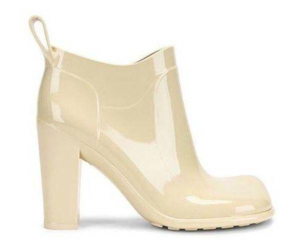 Bottega Veneta  Rubber Ankle Boots in Sea Salt