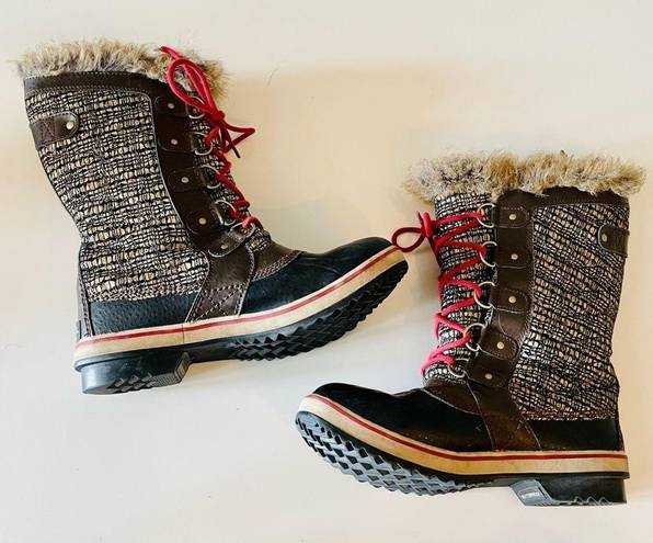 Sorel Tofino II Cordovan Faux Fur Cuff Snow Boots