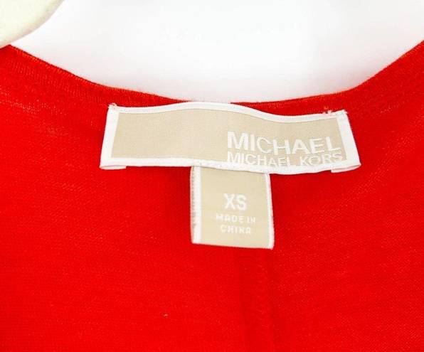 Michael Kors Michael  Womens Linen Blend Open Front Long Line Cardigan Size XS