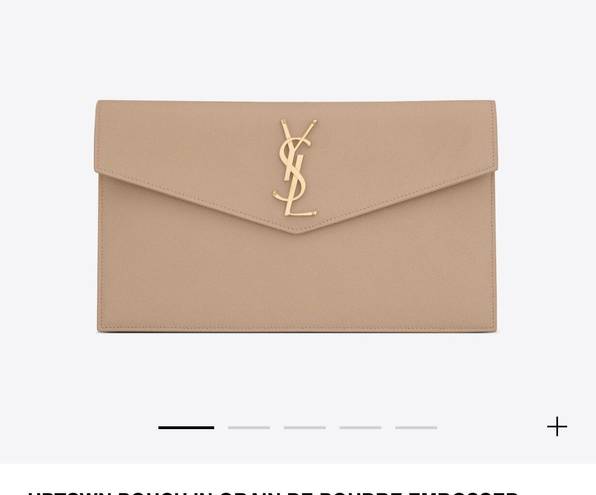 Saint Laurent YSL leather envelope pouch