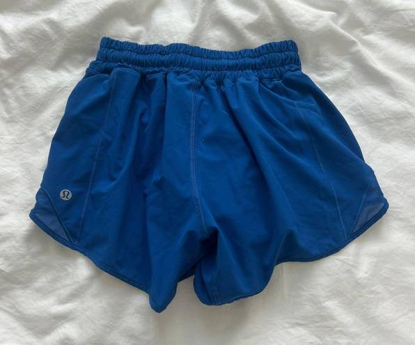 Lululemon Symphony Blue Hotty Hot Shorts 4”