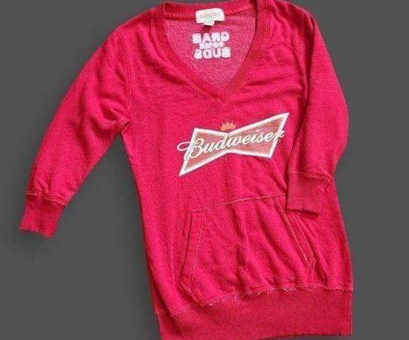 Budweiser Red/White  Sweater, Women's M