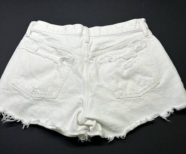 Abercrombie & Fitch  Womens Curve Love Size 6 White Denim Cutoff Shorts