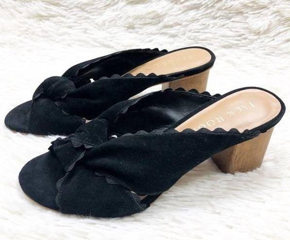 Jack Rogers  Holly Suede Mule Black size 6