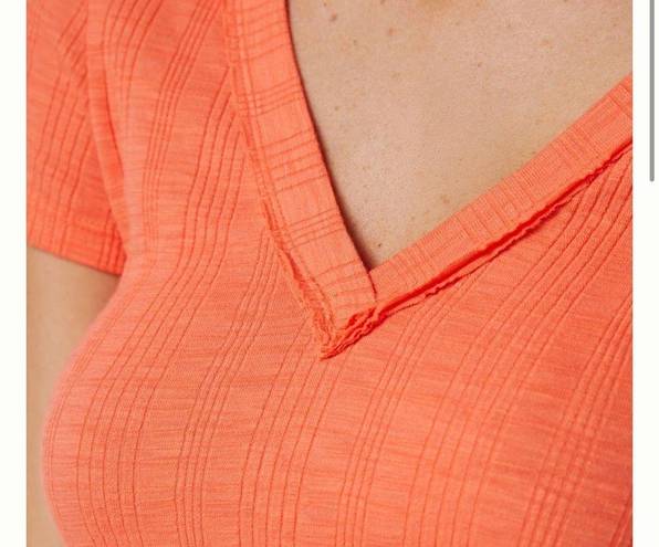 Pilcro  Sustainable Double V Ribbed Top