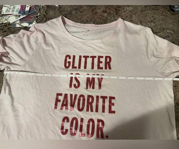 Kate Spade  New York "Glitter is my favorite color" t shirt size medium