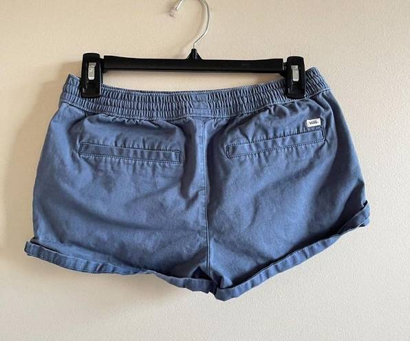 Vans  Women's Pull-On Shorts W/Pockets Size S Blue Drawstring