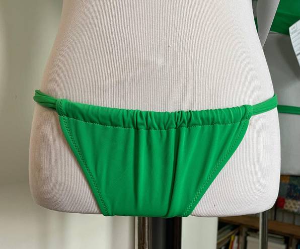 Shade & Shore Small Green Ultra High Leg Bikini Bottoms