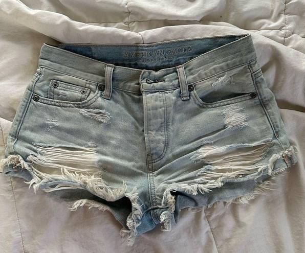 American Eagle  distressed denim shorts. Size 0