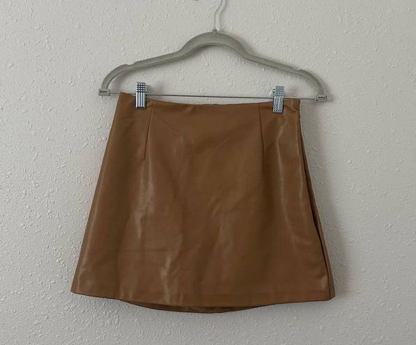 Abercrombie & Fitch Abercrombie Vegan Leather Mini Skirt