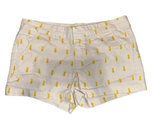 Harper  Pineapple Print White Shorts Size Large