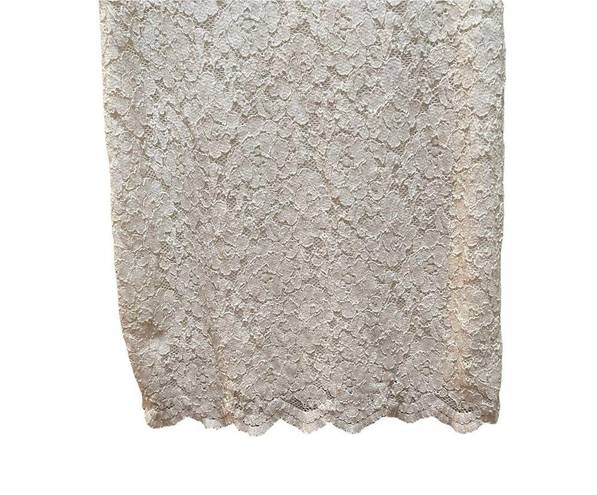 Silence + Noise  Lace Mini Dress with Sheer Mesh Cap Sleeves Ivory Size Medium