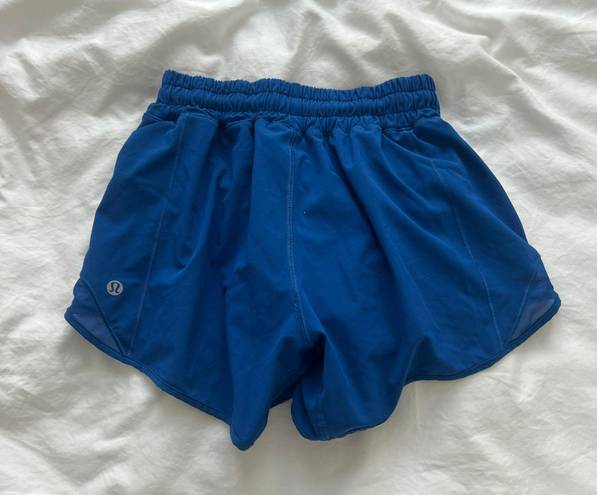 Lululemon Symphony Blue Hotty Hot Shorts 4”