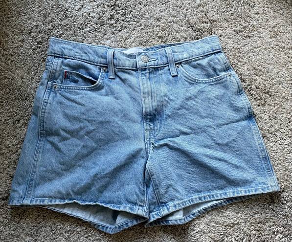 Aritzia Sunday Best Light Wash Denim Mom Shorts