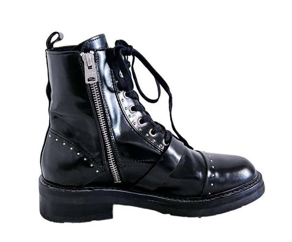 All Saints Women's Leather Donita Lace Up Boots size 36