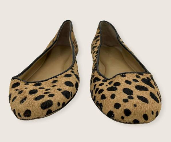 Ann Taylor Cheetah Animal Calf Hair Leather Ballet Flats 7.5