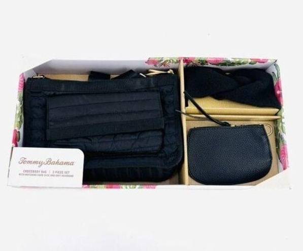 Tommy Bahama NWT  Mini-Mighty Quilted Nylon Crossbody Card Wallet & knit headband