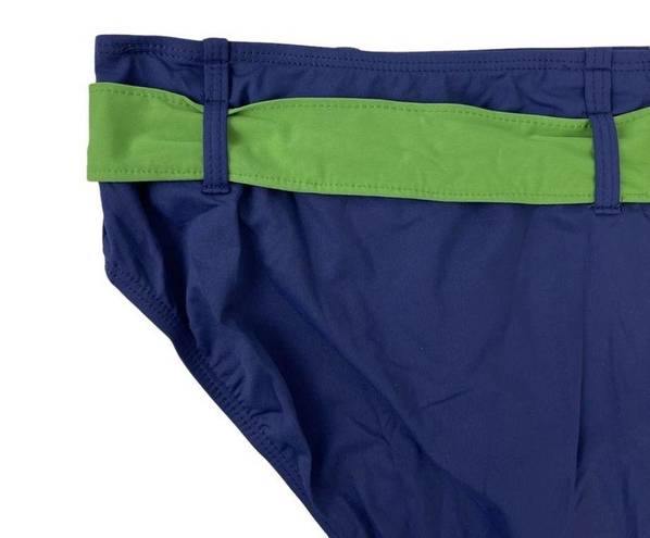 L.L.Bean NWT  Crescent Beach Blue and Green Belted Bikini Bottom Size 16