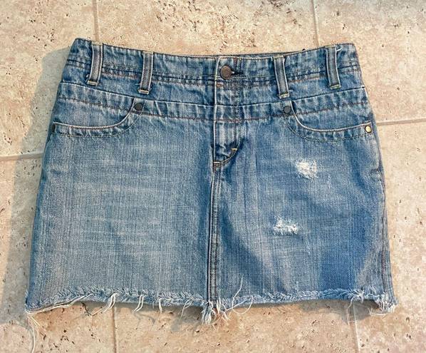 American Eagle Mini Low Waist Denim Skirt