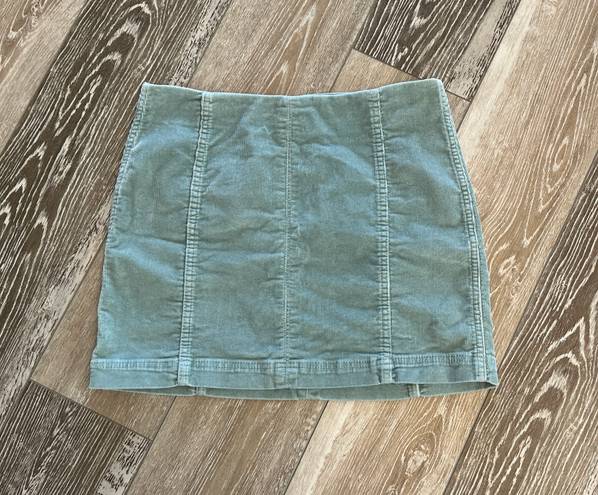 Wild Fable Sz 12 Fantastic Teal Corduroy Skirt