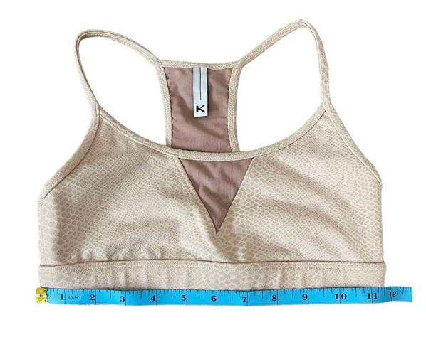 Koral  Activewear Trifecta Sports Bra Cameo Snake Workout Beige Size XS - GUC