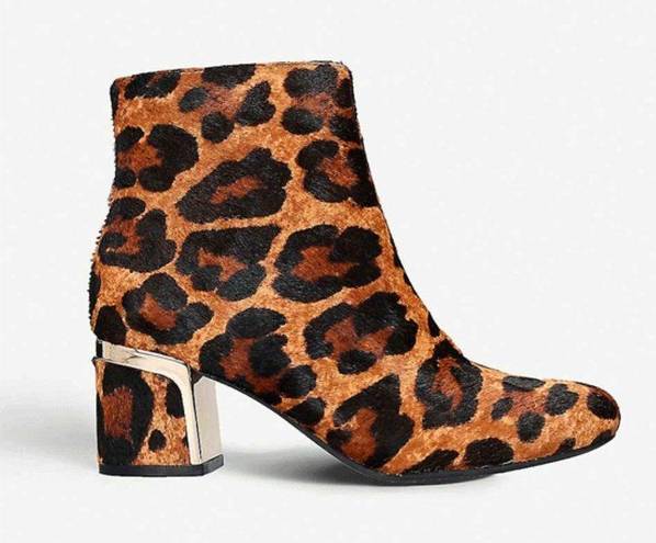 DKNY  Cow Fur Leopard Print Corrie Ankle Boot