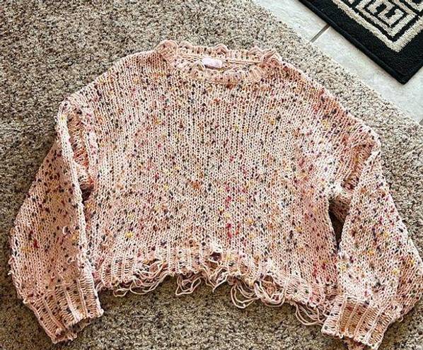 Pink Lily Pink confetti sweater