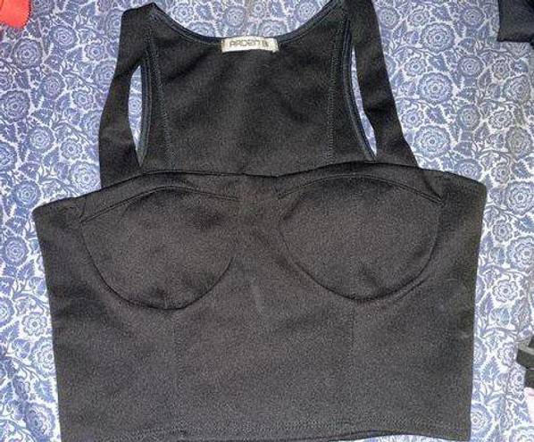 Arden B Black Crops Top