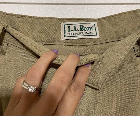 L.L.Bean  || Vintage 70s Khaki Two Tone High Waist Pants