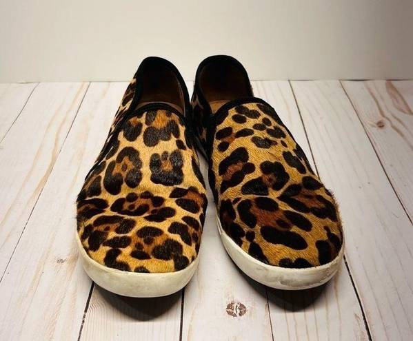 Joie  Kidmore Leopard Print Calf Hair Slip on Sneakers Size 40